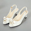 🎁2026 Nieuw binnen 50% KORTING💥✨Elegante dames sandalen met strass-strik, middenhak en verstelbaar bandje💃