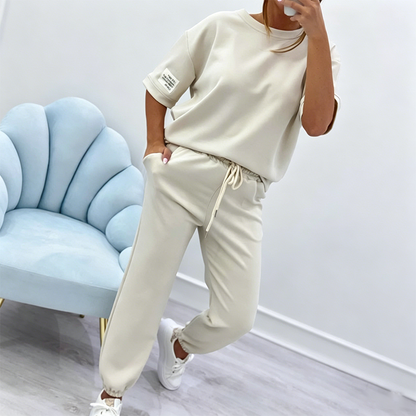 ⏰🔥TIJDELIJK 50% KORTING! 💥Casual set met top met korte mouwen en broek voor dames