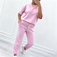 ⏰🔥TIJDELIJK 50% KORTING! 💥Casual set met top met korte mouwen en broek voor dames