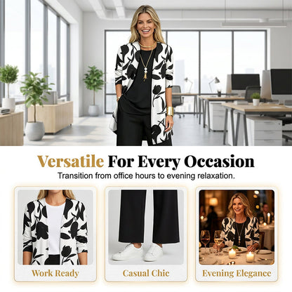 🔥Vandaag laatste kans, morgen terug naar originele prijs⌛️Dames 3-delige bloemenoutfit | Comfortabel, makkelijk te combineren & vormflatterend✨