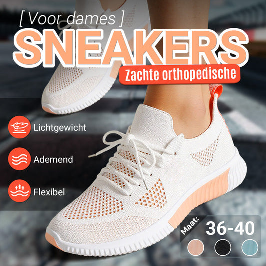 Zachte orthopedische sneakers van ademend mesh voor dames