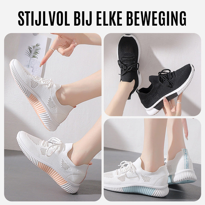 Zachte orthopedische sneakers van ademend mesh voor dames