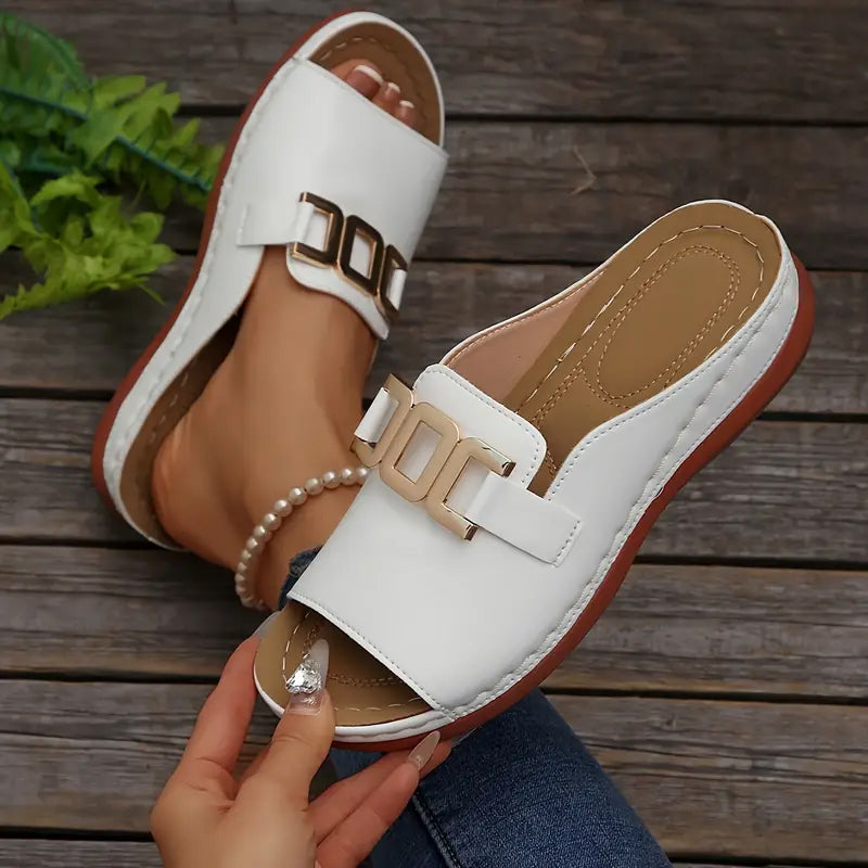 🔥Laatste dagaanbieding 50% KORTING 🏖️💞Beste comfort - Comfortabele orthopedische sandalen met sleehak voor dames
