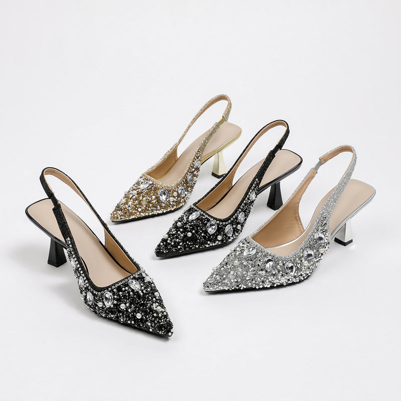 👡Puntige diamanten hoge hakken✨🔥🔥🔥-10% korting + gratis verzending