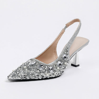 👡Puntige diamanten hoge hakken✨🔥🔥🔥-10% korting + gratis verzending
