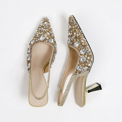 👡Puntige diamanten hoge hakken✨🔥🔥🔥-10% korting + gratis verzending