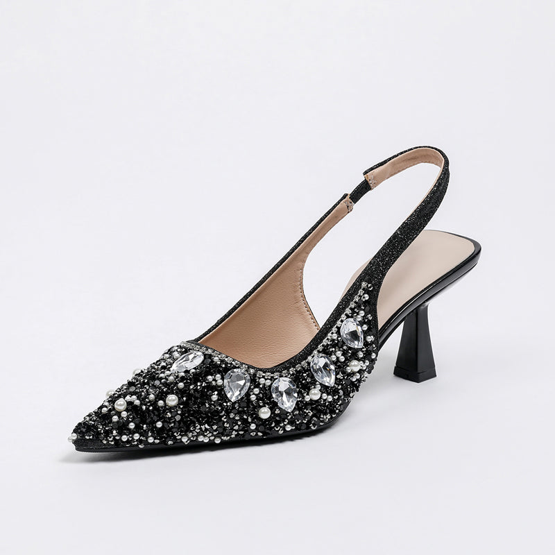 👡Puntige diamanten hoge hakken✨🔥🔥🔥-10% korting + gratis verzending