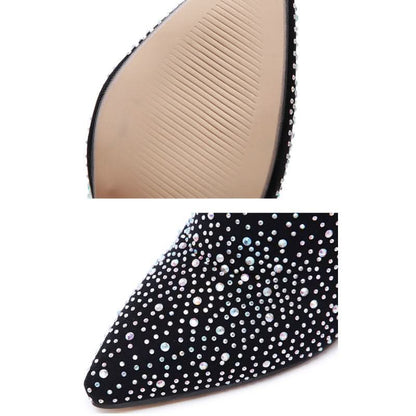 Faux diamanten over-de-knielaarzen voor dames