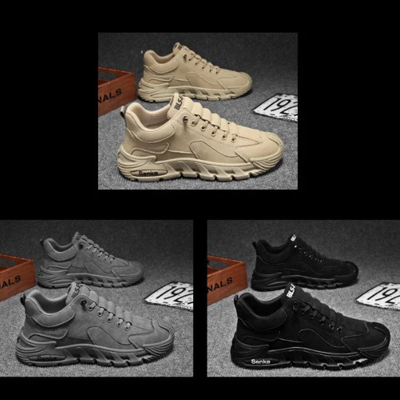 Heren Casual Wandelschoenen met Dikke Zool en Antislip