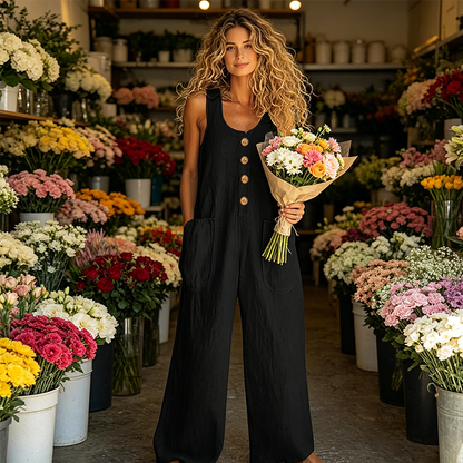 🔥50% Korting Dames Jumpsuit🌿Mouloos luchtig met zakken voor alle lichaamsvormen