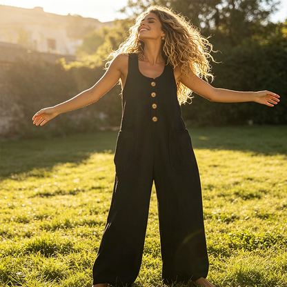 🔥50% Korting Dames Jumpsuit🌿Mouloos luchtig met zakken voor alle lichaamsvormen