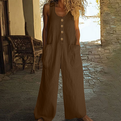 🔥50% Korting Dames Jumpsuit🌿Mouloos luchtig met zakken voor alle lichaamsvormen