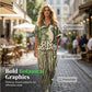 ⏳ Tijdelijke aanbieding! 50% korting 🌿 Dames tweedelige set met printtop en broek