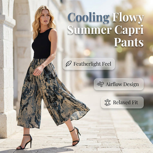 ⏰ 50% KORTING 🌬️ Luchtige capribroek, elastische taille & slankmakende snit