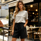 🔥50% KORTING! Dames shorts met trekkoord & kant, ademend materiaal met handige zakken