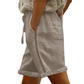 🔥50% KORTING! Dames shorts met trekkoord & kant, ademend materiaal met handige zakken