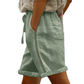 🔥50% KORTING! Dames shorts met trekkoord & kant, ademend materiaal met handige zakken
