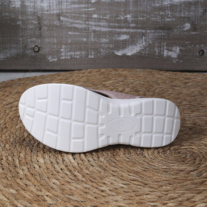 👡🌬️ Ademende gebreide platform sandalen voor dames – Lichtgewicht en zacht ✨
