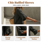 👚👖 Dames Set met Ruches Top & Wijde Pijpen Broek – Elegant & Comfortabel ✨
