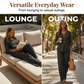 👚👖 Dames Set met Ruches Top & Wijde Pijpen Broek – Elegant & Comfortabel ✨