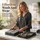 👚👖 Dames Set met Ruches Top & Wijde Pijpen Broek – Elegant & Comfortabel ✨