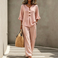 👚👖 Dames Set met Ruches Top & Wijde Pijpen Broek – Elegant & Comfortabel ✨