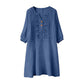 🌸 MEGA SALE -50% 👗 Geborduurde Jurk ✨ Comfort & Elegantie
