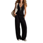 ✨Nieuwe Collectie Met 50% Korting - Damestop met V-hals en mouwloze top & wijde broek set