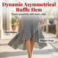⏰🔥TIJDELIJK 50% KORTING!🔥Dames maxi-rok met hoge taille en asymmetrische ruches