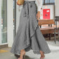⏰🔥TIJDELIJK 50% KORTING!🔥Dames maxi-rok met hoge taille en asymmetrische ruches