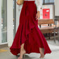 ⏰🔥TIJDELIJK 50% KORTING!🔥Dames maxi-rok met hoge taille en asymmetrische ruches
