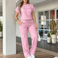 ⏰🔥TIJDELIJK 50% KORTING!🔥 Casual damestop met korte mouwen en wijde broek set