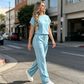 ⏰🔥TIJDELIJK 50% KORTING!🔥 Casual damestop met korte mouwen en wijde broek set