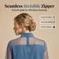 ⏰ TIJDELIJKE KORTING👗 Spijkerjurk met gaasmouwen, unieke kraag & elegante look