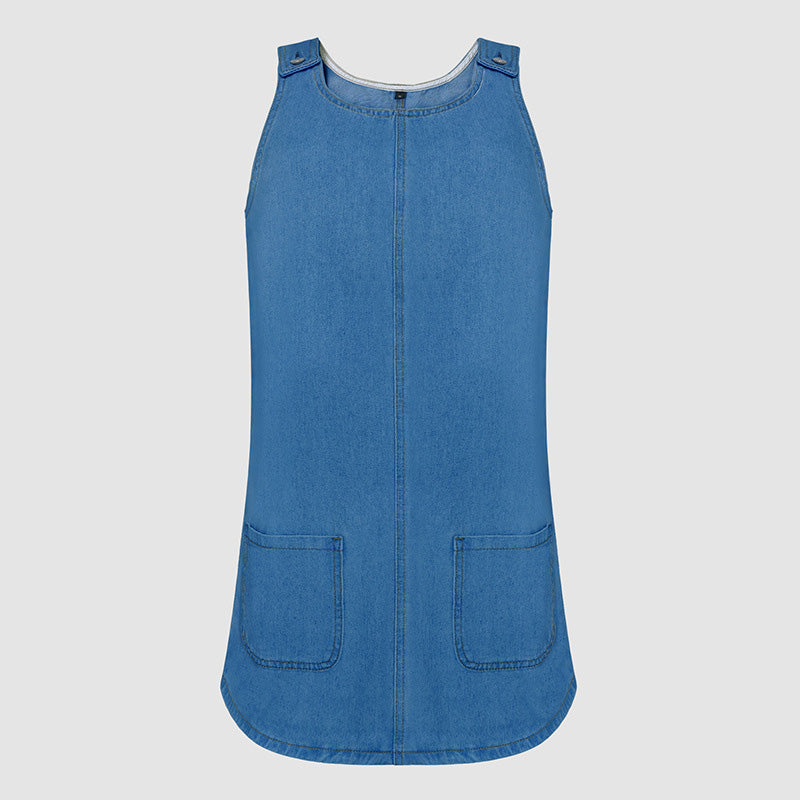 Casual denim overgooierjurk voor dames