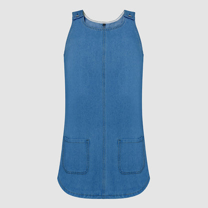 Casual denim overgooierjurk voor dames