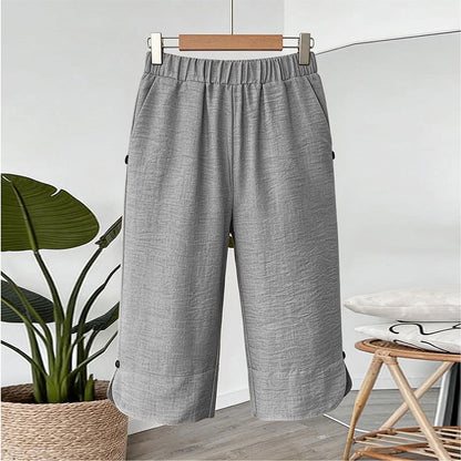 🔥50K+ VERKOCHT HALVE PRIJS🌿 Ademende capribroek kwalitatieve mengstof elastische taille S-3XL