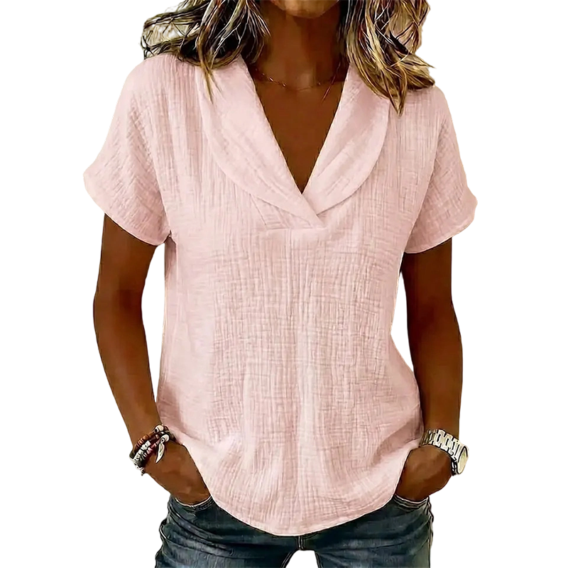 ⌛50% korting op de laatste dag – Zomerse gebreide T-shirt voor dames met losse pasvorm