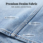 Denimrok met hoge taille en split aan de voorkant voor dames