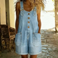 💙 Dames losse denim overallshort verstelbare banden & ruime zakken S-2XL