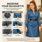 👗Midi-jurk van denim met slanke pasvorm en opstaande kraag – Elegante, alledaagse chic✨