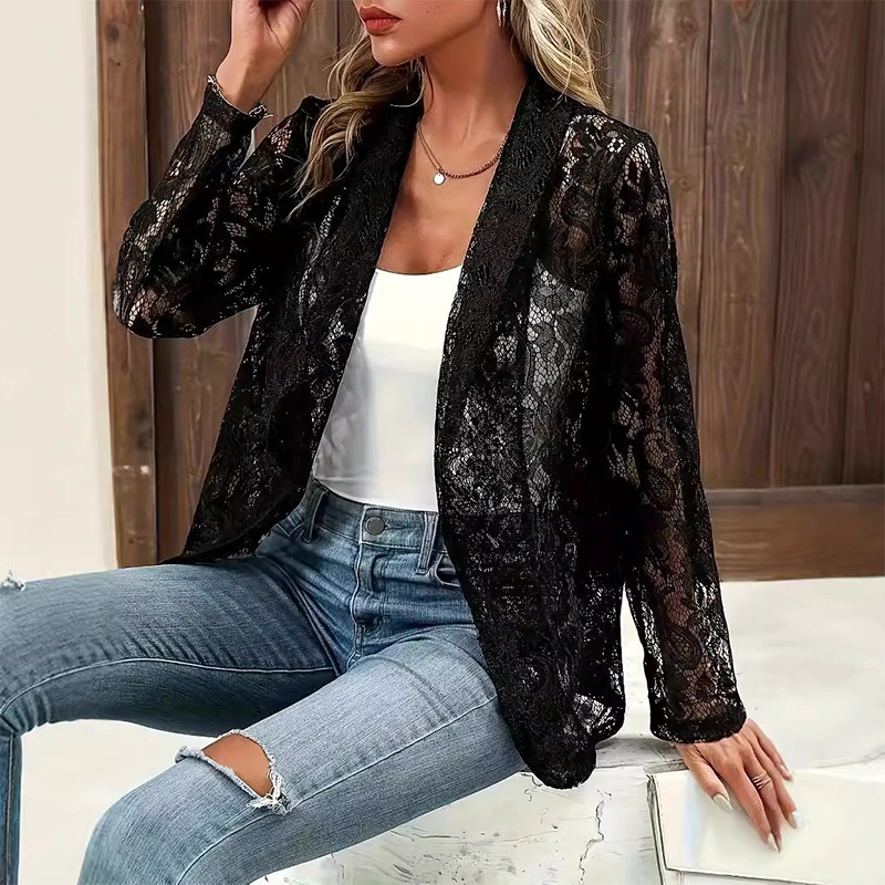 🔥50% KORTING👗 Bloemen kant blazer licht & elegant✨
