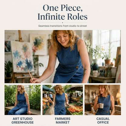 ⌛Tijdelijke aanbieding – Mouwloze, asymmetrische denim-jumpsuit met overslag voor dames