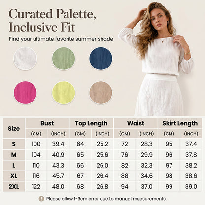 🔥50K+ VERKOCHT⏰ 50% KORTING👗 Tweedelige rokset, schouderloze top + asymmetrische rok