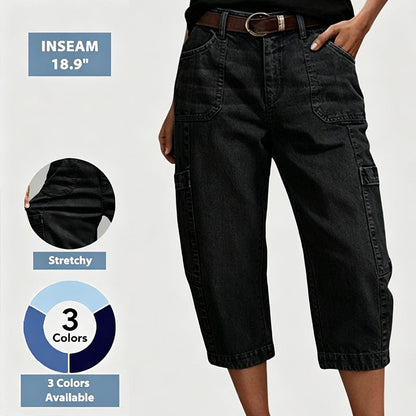 👖 Hoge Taille Cropped Jeans – Wijde Pijpen & Flatterende Pasvorm 💙