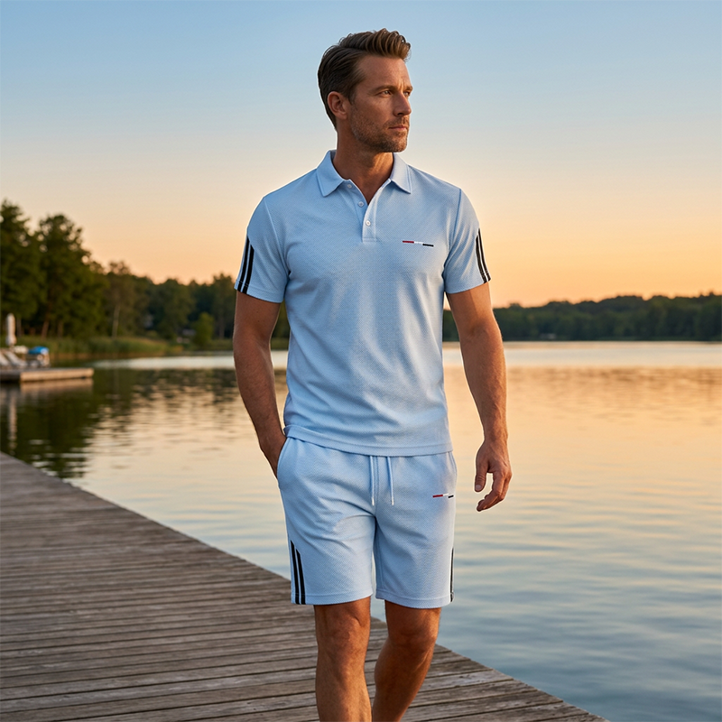🏆LAATSTE DAG UITVERKOOP 50% KORTING🔥 Heren Casual Korte Mouw Shorts Set