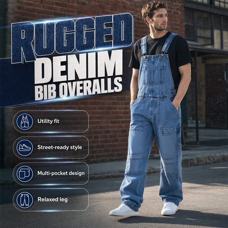 👖Klassieke denim overall voor heren – comfortabel, praktisch en moeiteloos stijlvol✨