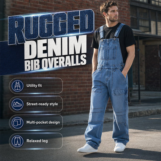 👖Klassieke denim overall voor heren – comfortabel, praktisch en moeiteloos stijlvol✨