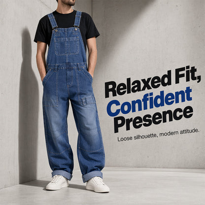 👖Klassieke denim overall voor heren – comfortabel, praktisch en moeiteloos stijlvol✨