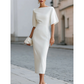 🌸👗 Nieuwe collectie 2026: elegante, halflange, getailleerde en slankmakende damesjurk